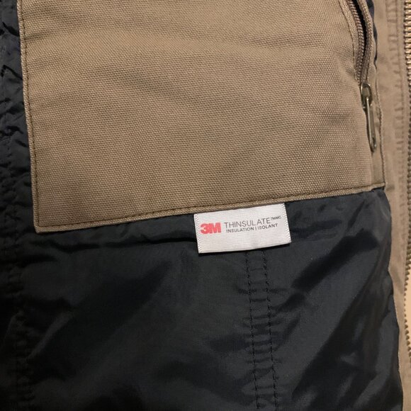 Carhartt Full Jacket Quick Duck Sz 2XL Canyon Brown Distressed Stained - Picture 13 of 16